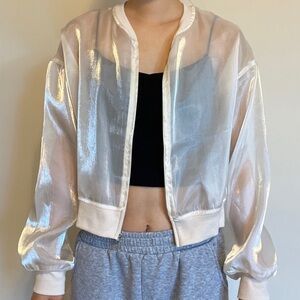 From Japan | Sheer Iridescent Light Jacket | Light Pink Jacket